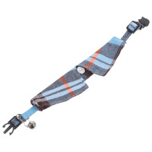 3Pcs Coleira Para Com Sino E Xadrez Ajustável