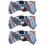 3Pcs Coleira Para Com Sino E Xadrez Ajustável 10