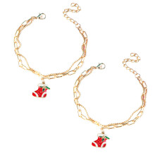 Set di braccialetti d'oro delicati, design di ciondoli con effetti visivi festivi, premi per carnevale per bambini, omaggi per le vacanze, design
