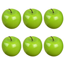 Pack Of 6 Realistic Artificial Fruits Model-green apple