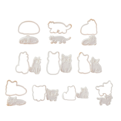 Silicone Cats Cookie Baking Cutters Silicone Cats-Kitten G 1