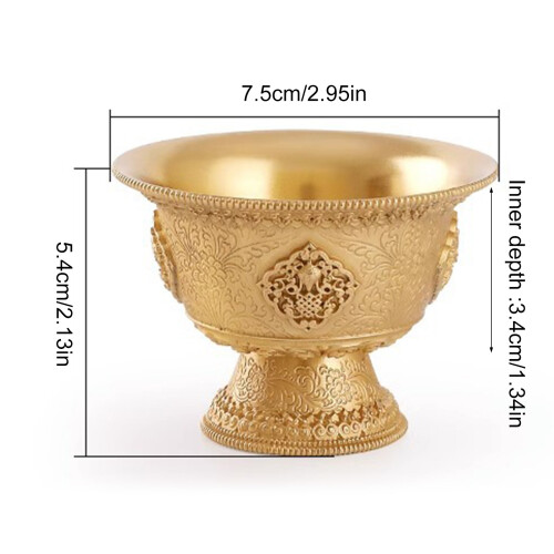 Delicate Brass Cup Elegant Drinking Vessel for Ceremony and Room 2