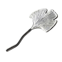 Stainless Steel Chopstick Holder Ginkgos Leaf Shaped-Silver