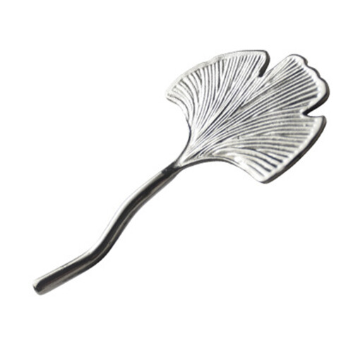 Stainless Steel Chopstick Holder Ginkgos Leaf Shaped-Silver