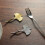 Stainless Steel Chopstick Holder Ginkgos Leaf Shaped-Silver 6