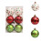 Shatterproof Christmas Tree Baubles Stable-Grass green red and 4