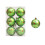 Shatterproof Christmas Tree Baubles Stable-Grass green red and 6