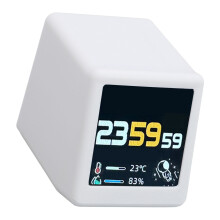 Digitaler WLAN-Uhr Wetterstation 2,4-Zoll LCD Desktop-Anzeige Multifunktion