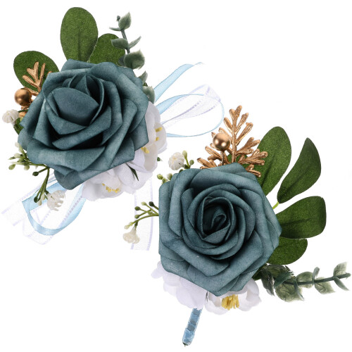 2 Sets Künstliche Corsage Und Anstecker Set 2