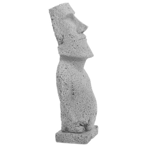 2Stk Unterwasser Moai-Statue Skulptur Ornament 1