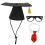 4 Sets Hundemützen Mit Brille Requisiten Rot 8
