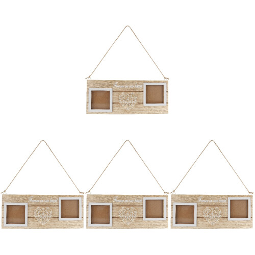 4 Sets Mutter Bilderrahmen Selbermachen Mit Seil Und Herz 2