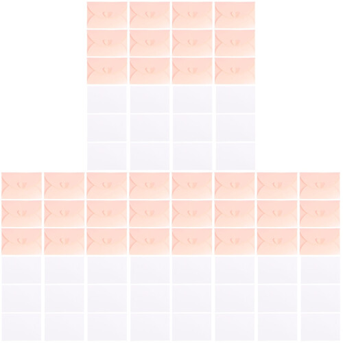 60 Umschläge Mit 20 Grußkarten Herzform Glitzer Pink 1