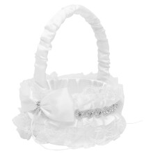 3Stk Petals Aufbewahrungskorb Mit Schleife Und Spitze Für Hochzeit