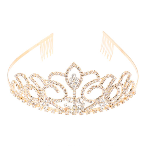 2Stück Diadem Kopfschmuck Gold