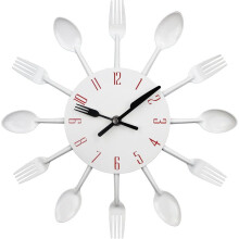 Élégance synchronisée, horloge murale de cuisine dotée d'un design créatif et d'un mécanisme à quartz silencieux, cette horloge à piles offre