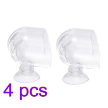 4Pcs Acrylic Feeding Cup Clear For Fish Shrimp Size M