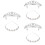 6 Brautkopfschmuck Krone Mit Haarperlen Und 6
