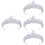 4 Silberne Kristallperlen Tiara Brautaccessoire 7