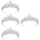 4 Silberne Kristallperlen Tiara Brautaccessoire 8