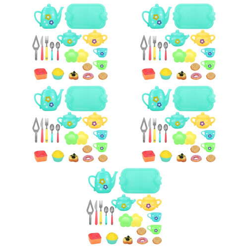 5 Sets Kinder Imitations Spielzeug Tee Kanne Becher Set 2