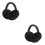 2Pcs Foldable Earmuffs Unisex Winter Ear Warmers Black 8