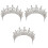 3Stk Barock Tiara Braut Kopfschmuck Silber 3