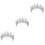 3Stk Barock Tiara Braut Kopfschmuck Silber 5