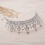 3Stk Barock Tiara Braut Kopfschmuck Silber 11