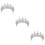 3Stk Barock Tiara Braut Kopfschmuck Silber 9