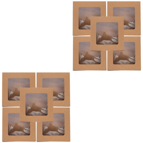 10 Kraftpapier Backwarenboxen Mit 2
