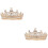 2Stk Barock Haarkrone Tiara Brautkrone Für 6