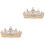 2Stk Barock Haarkrone Tiara Brautkrone Für 3
