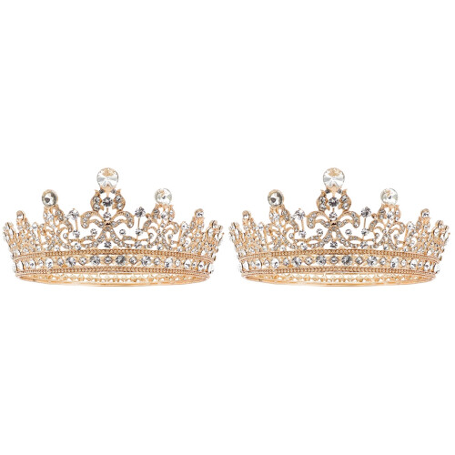 2Stk Barock Haarkrone Tiara Brautkrone Für 1