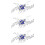 3Teile Braut Haarkamm Mit Blatt Blau 8