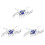 3Teile Braut Haarkamm Mit Blatt Blau 2