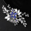 3Teile Braut Haarkamm Mit Blatt Blau 11