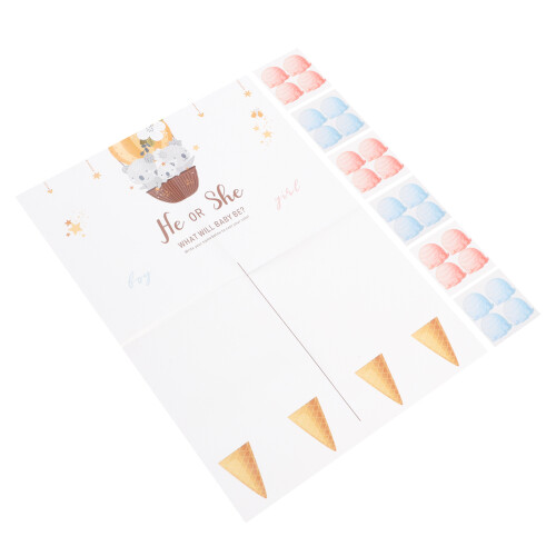 5 Sets Gender Reveal Spiele Mit Oder Poster Und Rosa Blaue Sticker 1