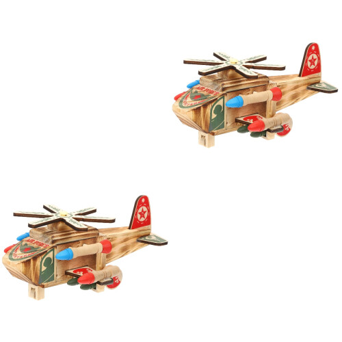 2 Pcs Avião Artesanato Casa Escritório 2