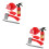 10St Brandweerman Accessoires Rood Kinderspeelgoed Set 6
