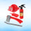 10St Brandweerman Accessoires Rood Kinderspeelgoed Set 8
