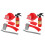 10St Brandweerman Accessoires Rood Kinderspeelgoed Set 2