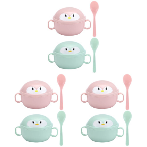 6 Ensembles Bols Pour Bébé Cuillères Bol 2