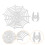 4 Stuks Halloween Snijmalen Spinneweb Sjabloon Embossing 9