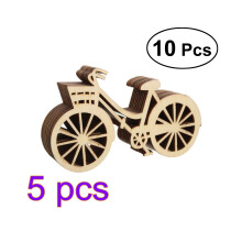 50Pcs Wooden Bike Cutout Veneers For Diy Craft Decoration