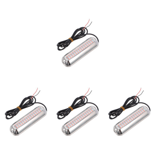4Pcs Led Subaquático Impermeável Aço Inoxidável 1