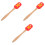 3Pcs Red Silicone Cake Spatula Set Wooden Handle Christmas Baking Tool 3