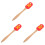 3Pcs Red Silicone Cake Spatula Set Wooden Handle Christmas Baking Tool 2