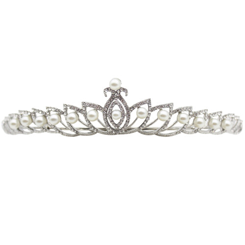3 Perlenkronen Stirnband Tiara