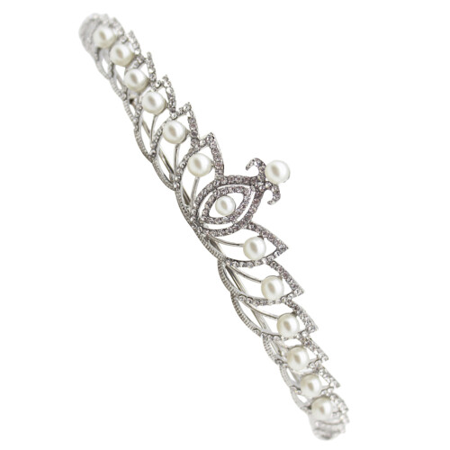 3 Perlenkronen Stirnband Tiara 2
